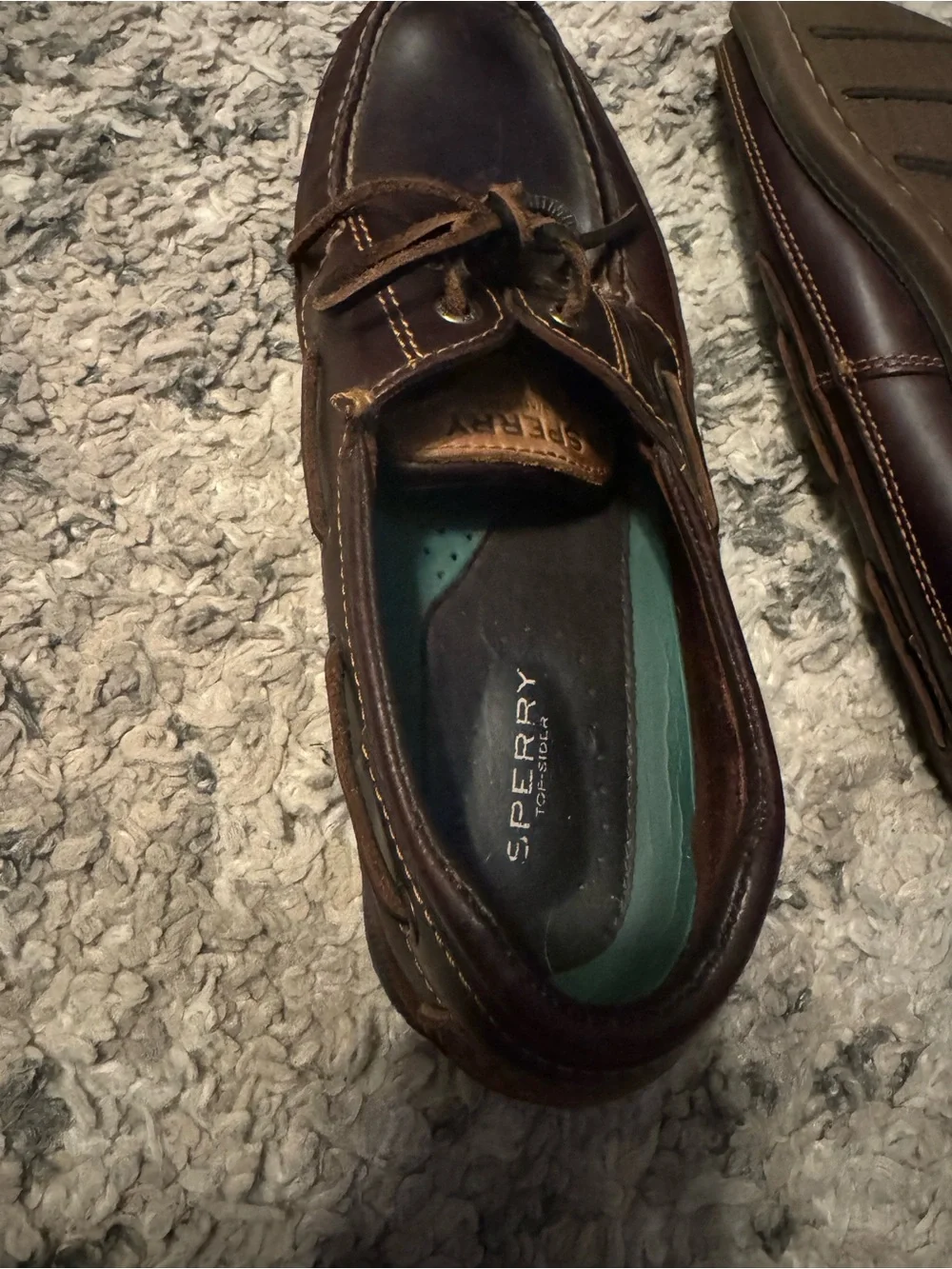 Sperry mako Men’s 9.5 Brown Leather Boat Shoes
